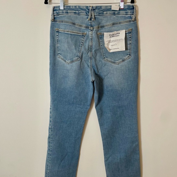Good American High Rise Light Blue Jeans - Picture 3 of 6